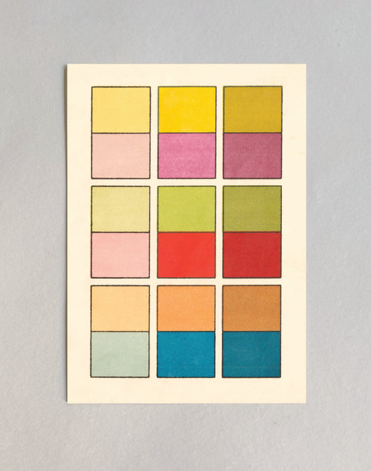 kiku print : postcard - colour chart #4