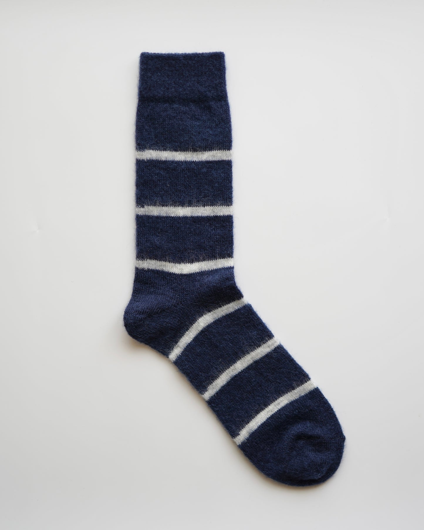 NISHIGUCHI KUTSUSHITA : oslo mohair wool border sock