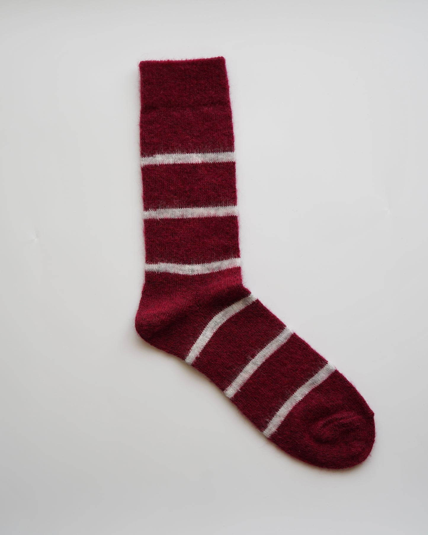 NISHIGUCHI KUTSUSHITA : oslo mohair wool border sock