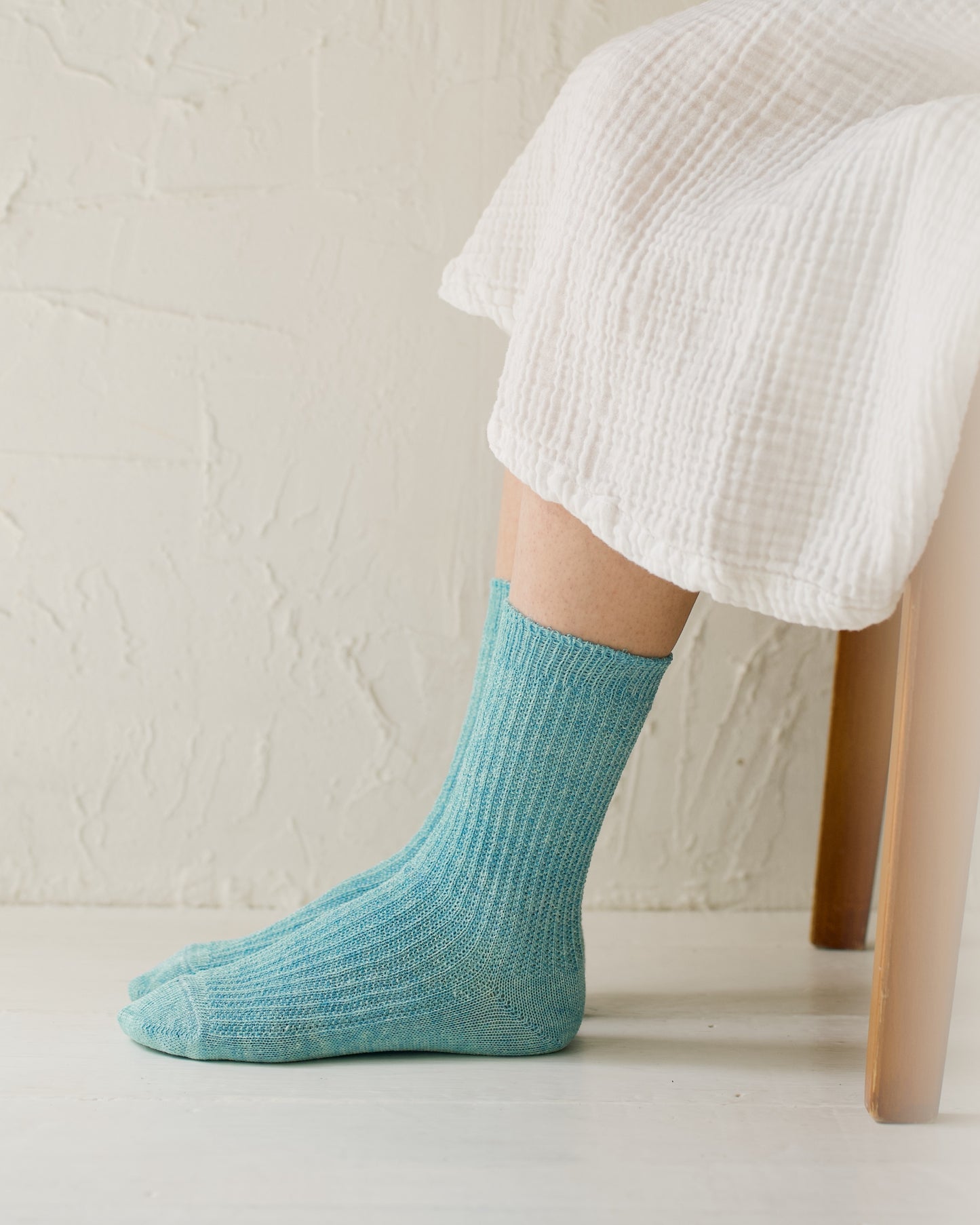 memeri : linen ribbed socks