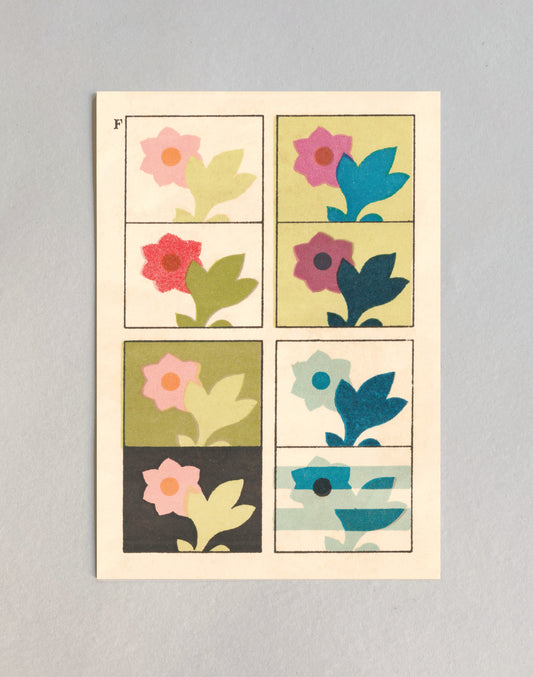 kiku print : postcard - colour chart #5