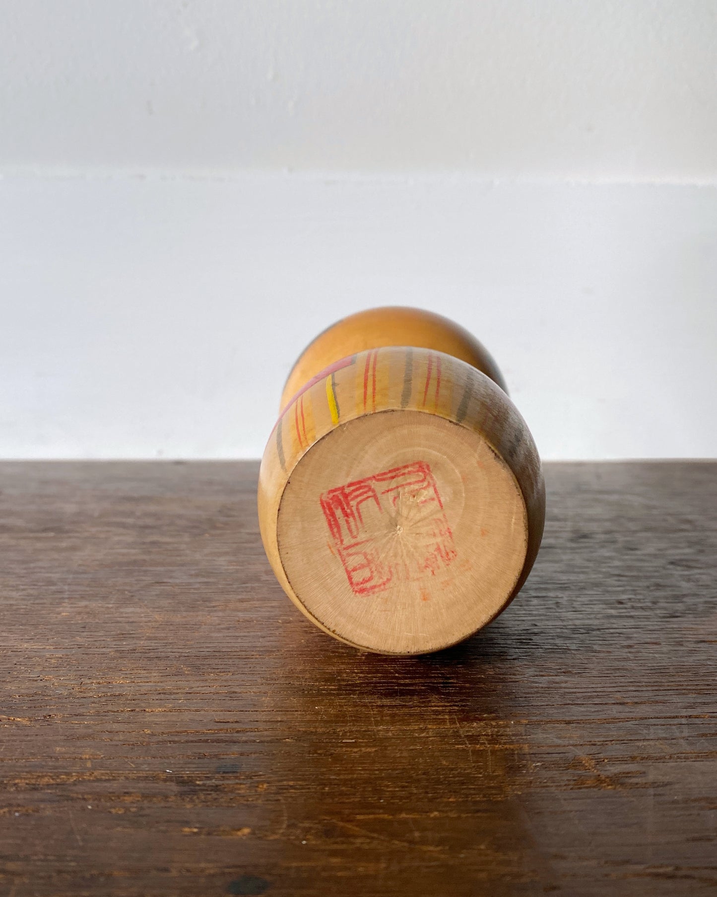 vintage striped kimono kokeshi
