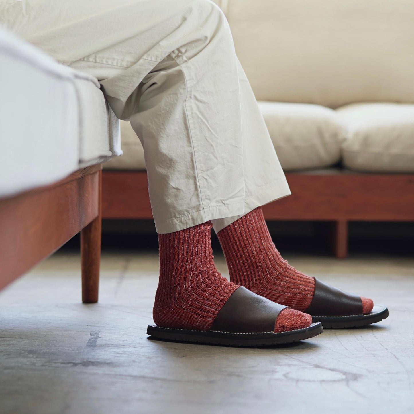 NISHIGUCHI KUTSUSHITA : boston hemp cotton sock