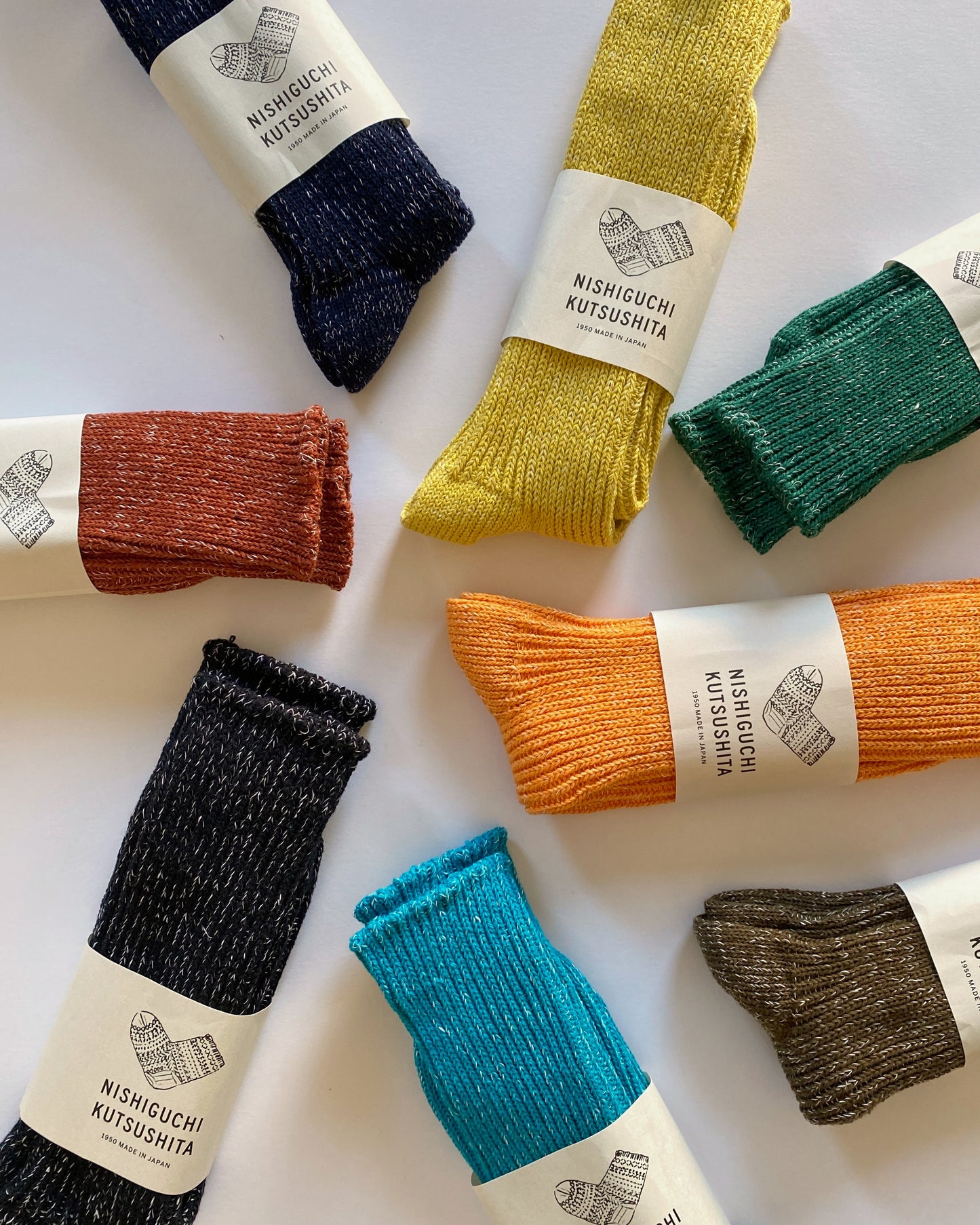 NISHIGUCHI KUTSUSHITA : boston hemp cotton sock