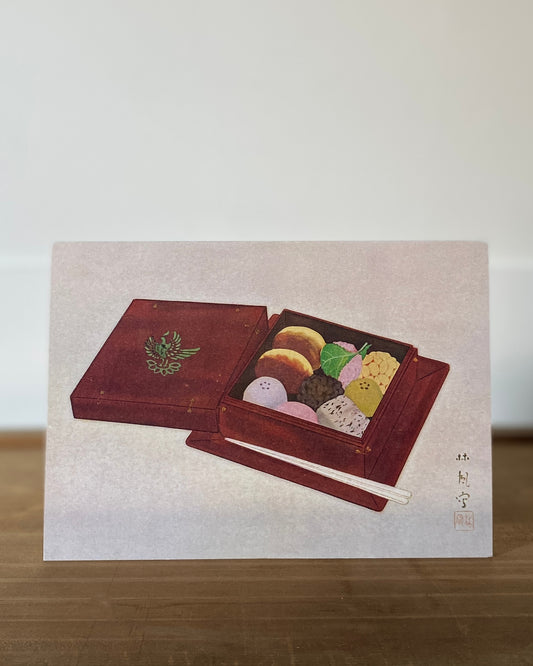 kiku print : greeting card - wagashi