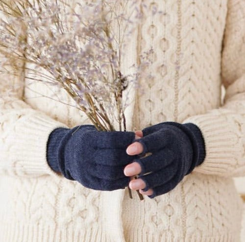 memeri : merino wool fingerless gloves