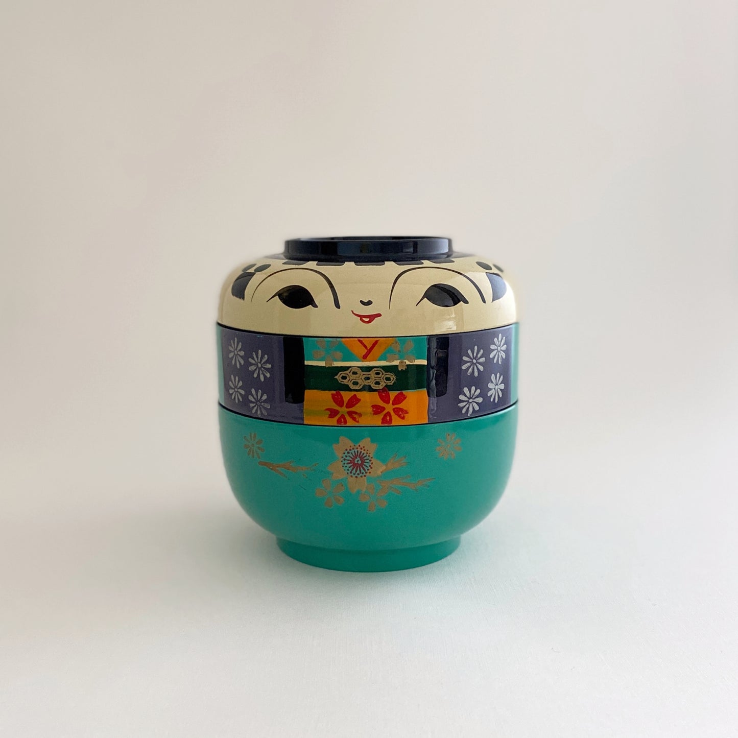 vintage kokeshi bento box