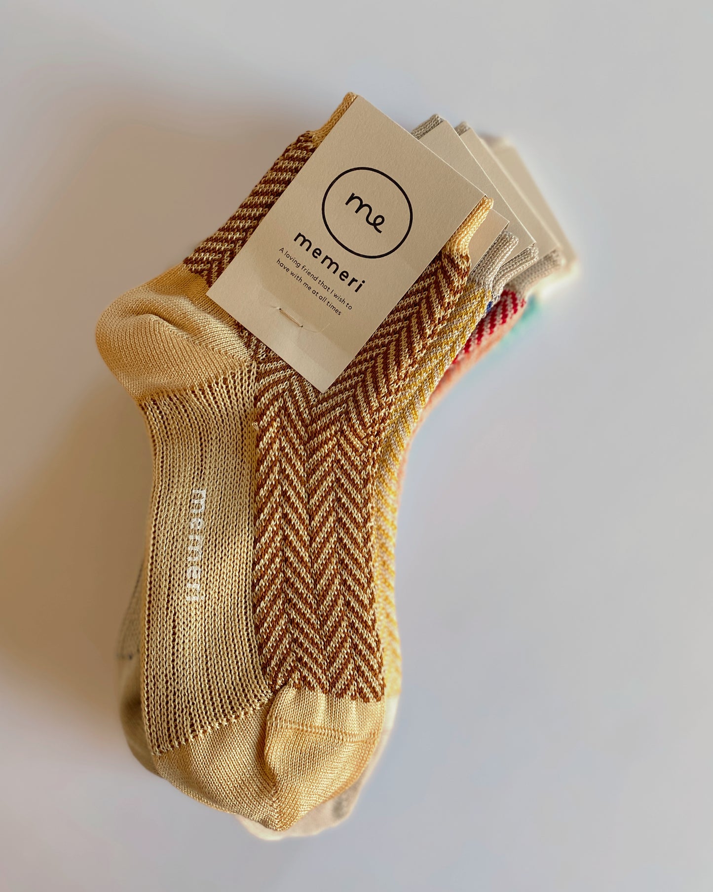 memeri : giza cotton herringbone socks