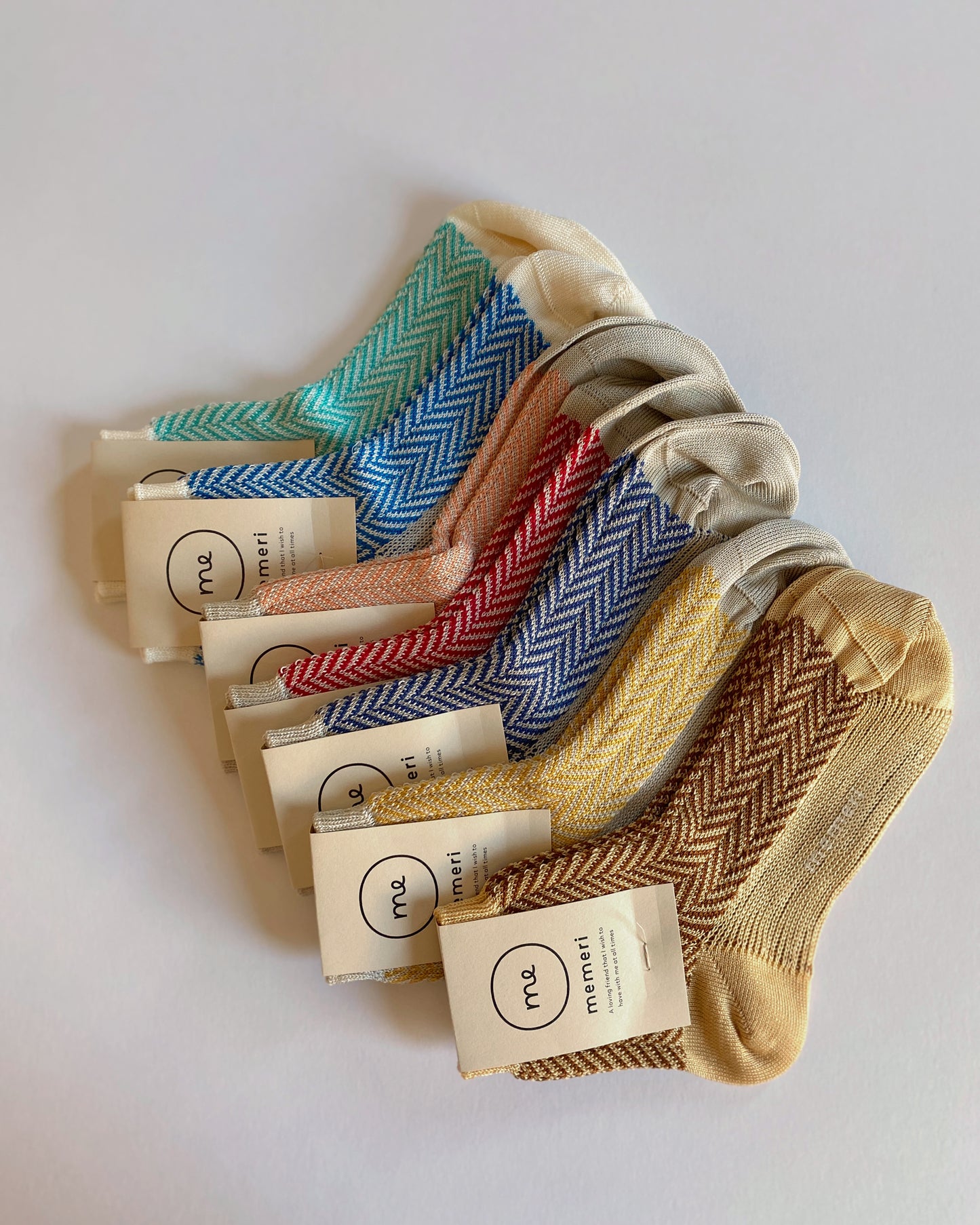 memeri : giza cotton herringbone socks