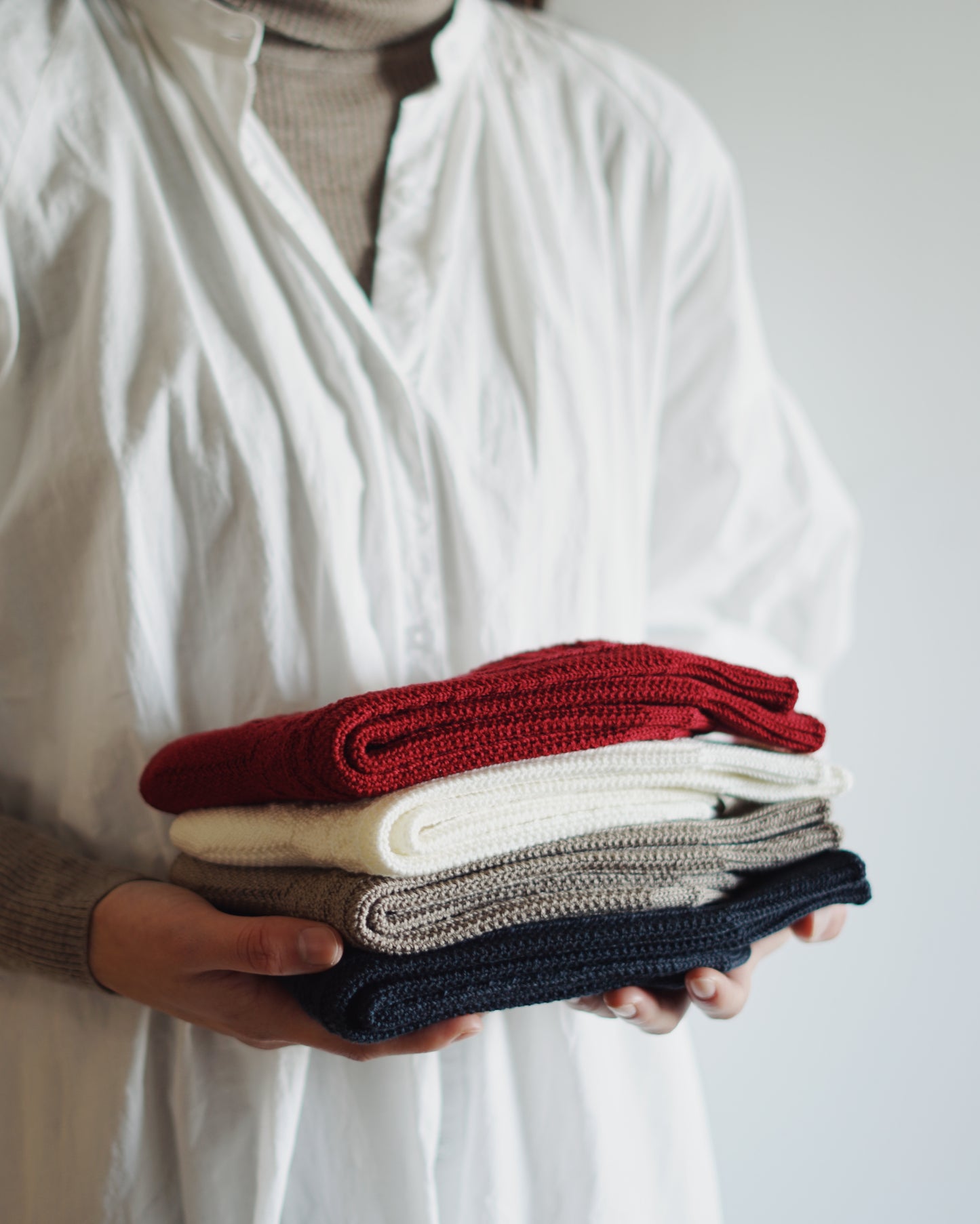 memeri : wool cotton cable socks