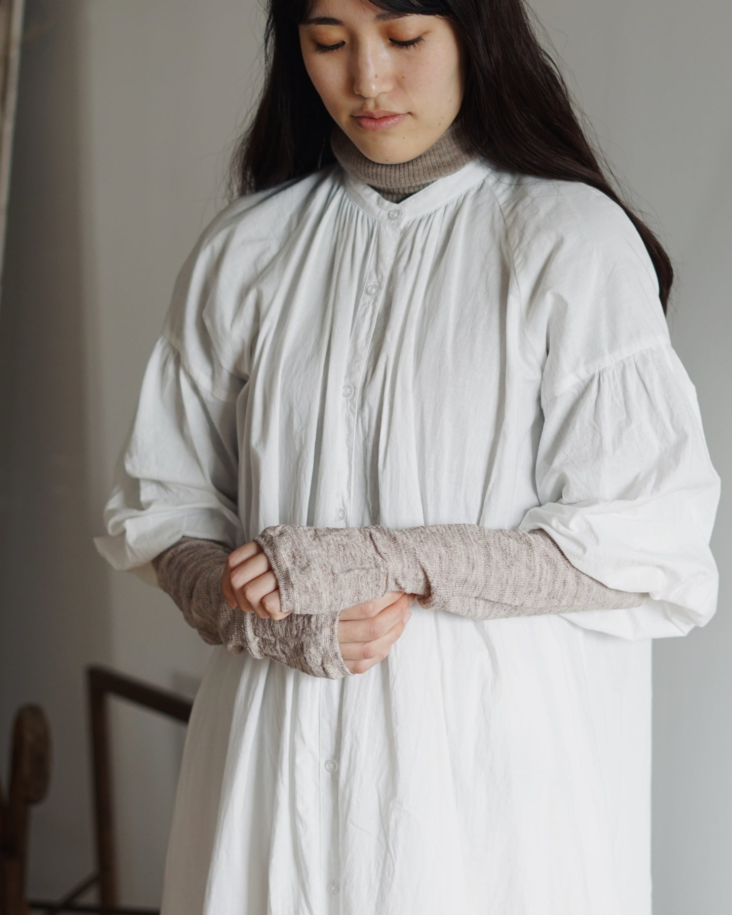 memeri : linen arm covers long