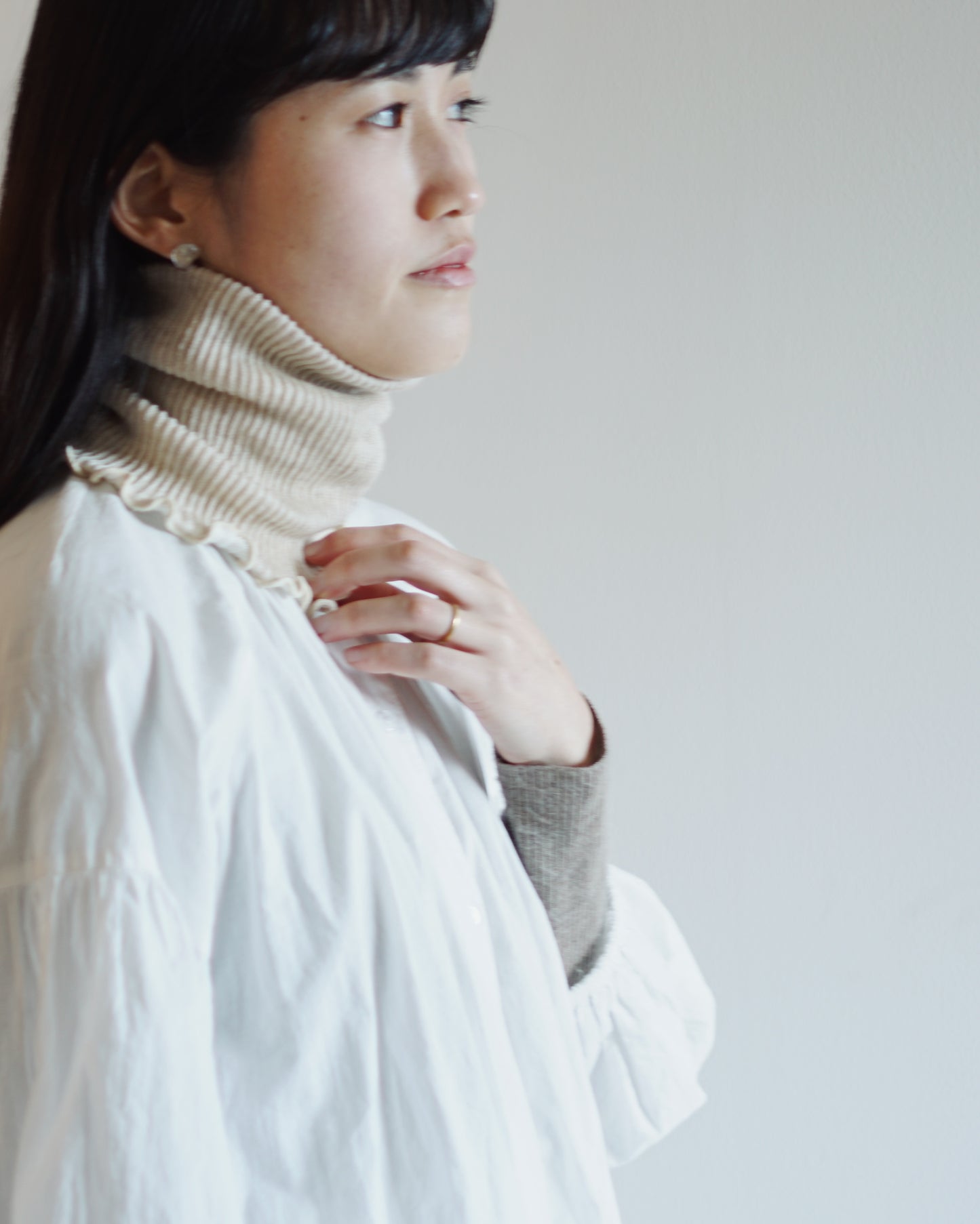 memeri : silk wool neck scarf