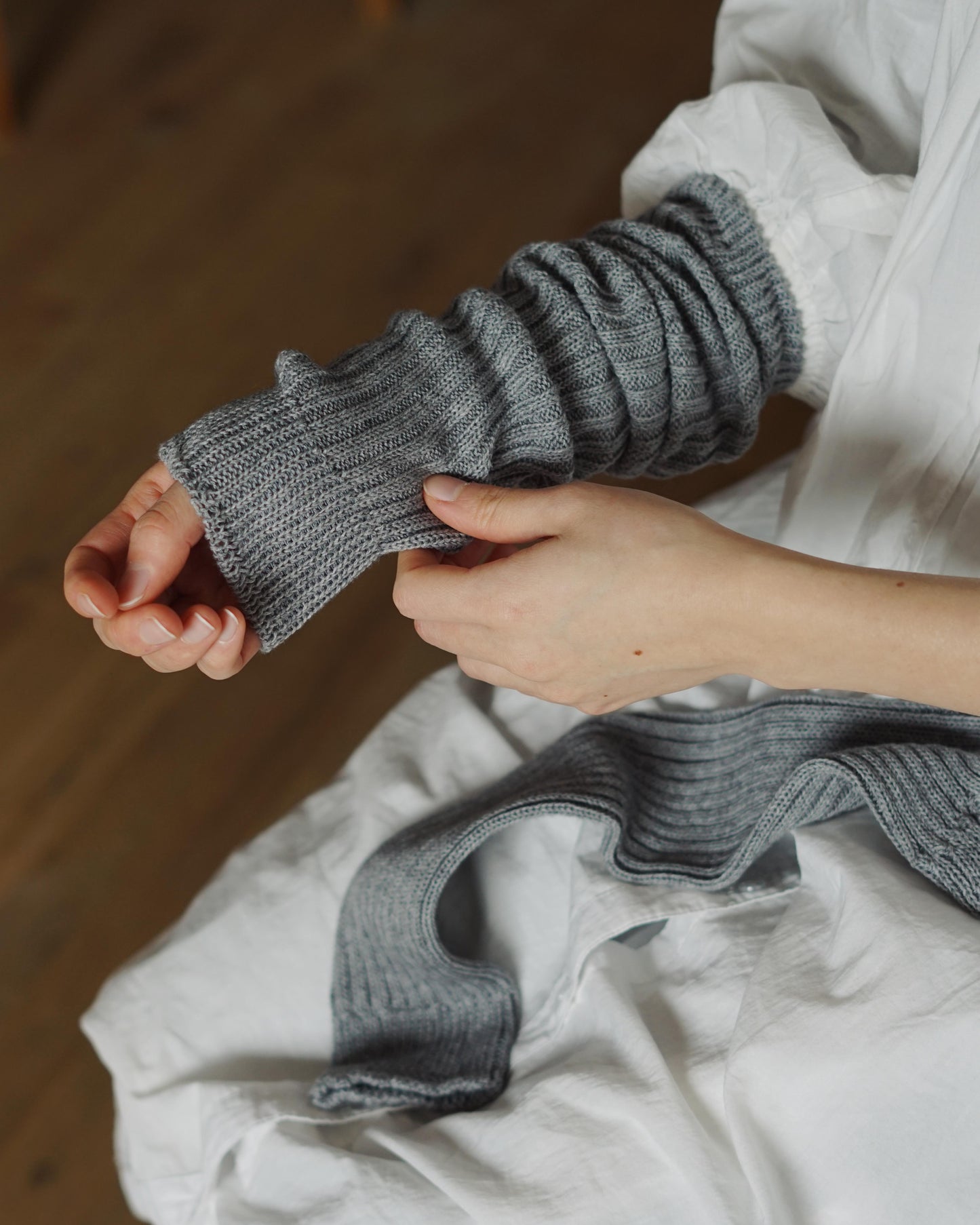 memeri : cashmere cotton arm and leg warmers