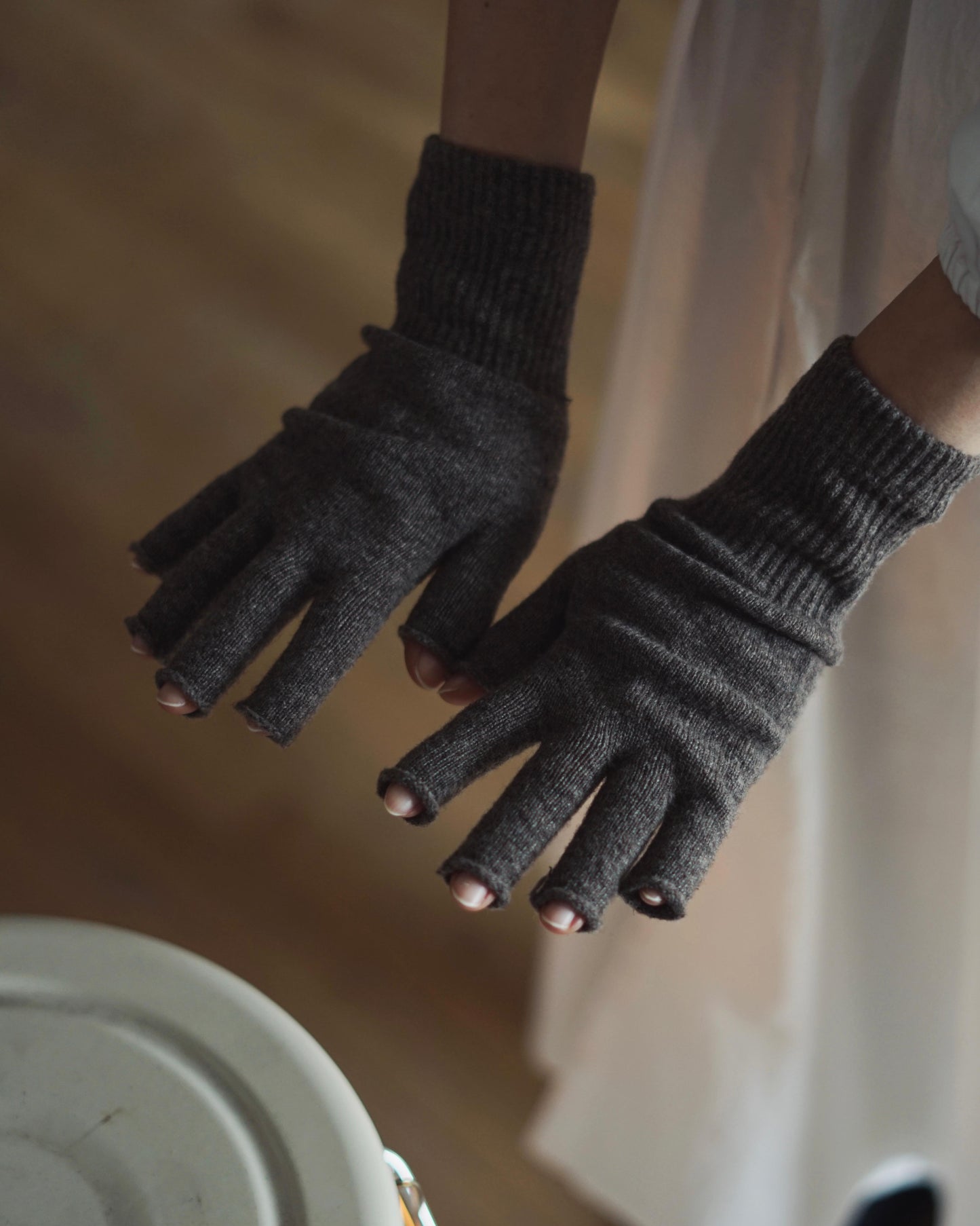 memeri : merino wool fingerless gloves