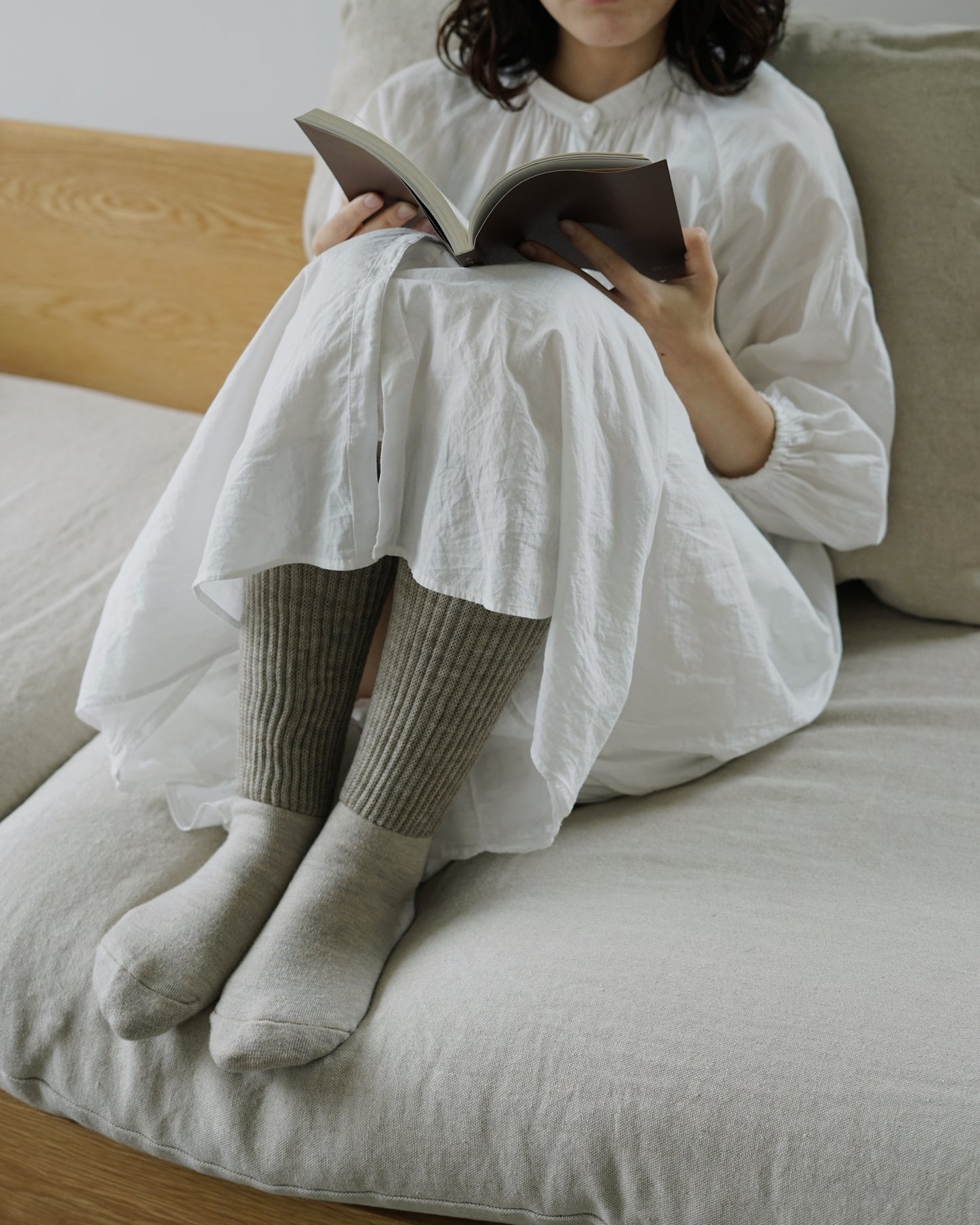memeri : wool pile leg warmer socks