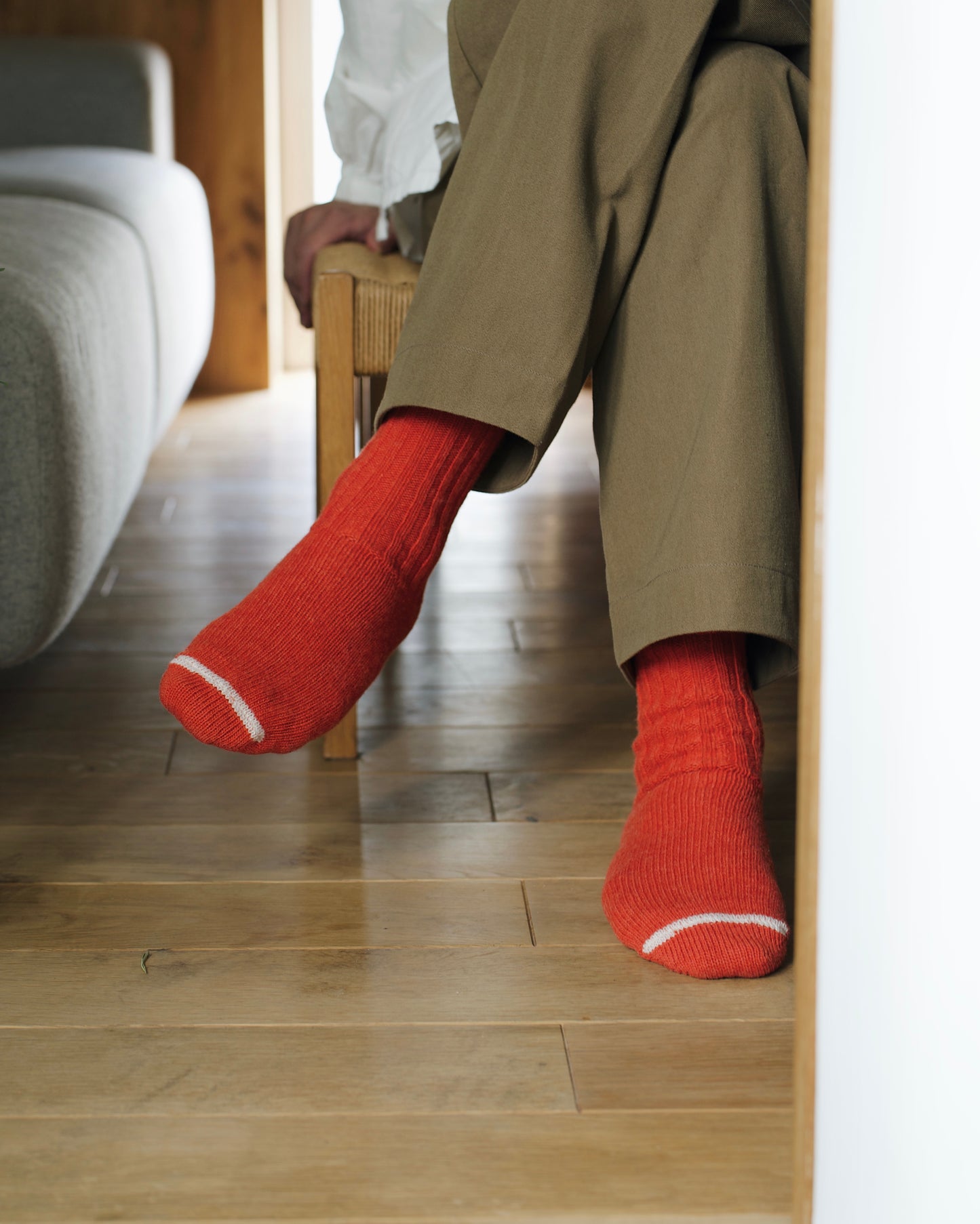 NISHIGUCHI KUTSUSHITA : praha wool ribbed sock
