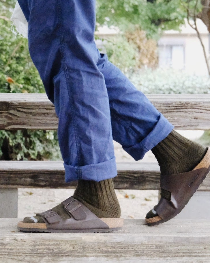 NISHIGUCHI KUTSUSHITA : praha wool ribbed sock