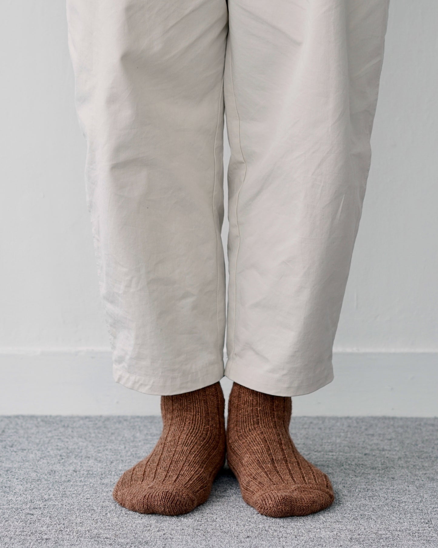 NISHIGUCHI KUTSUSHITA : boston wool cotton slab sock
