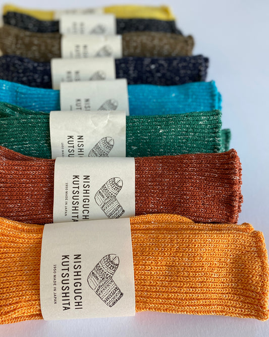NISHIGUCHI KUTSUSHITA : boston hemp cotton sock