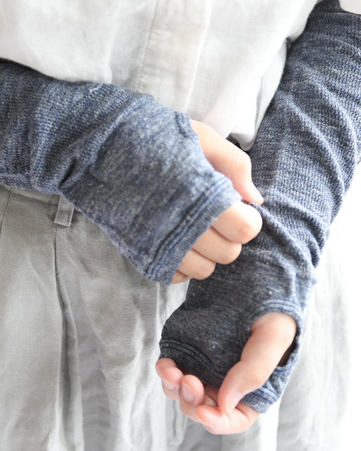 NISHIGUCHI KUTSUSHITA : teni linen arm covers short