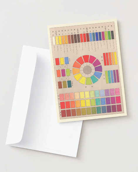 kiku print : greeting card - colour chart #1