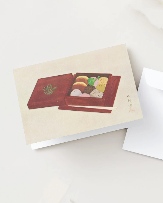 kiku print : greeting card - wagashi