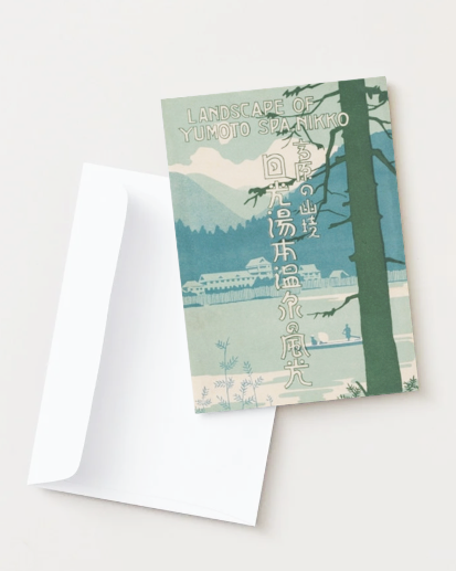 kiku print : greeting card - yumoto spa
