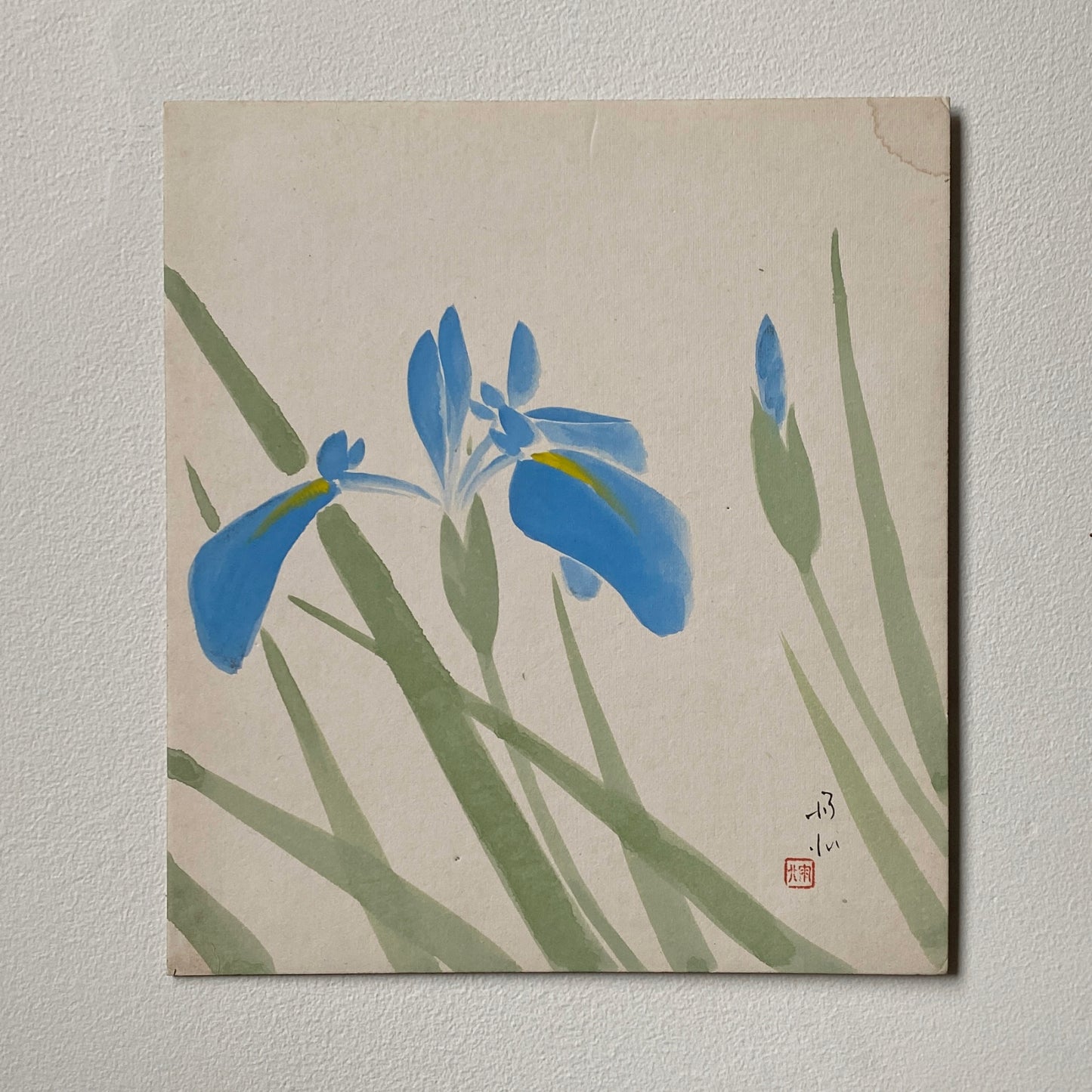 vintage japanese shikishi painting