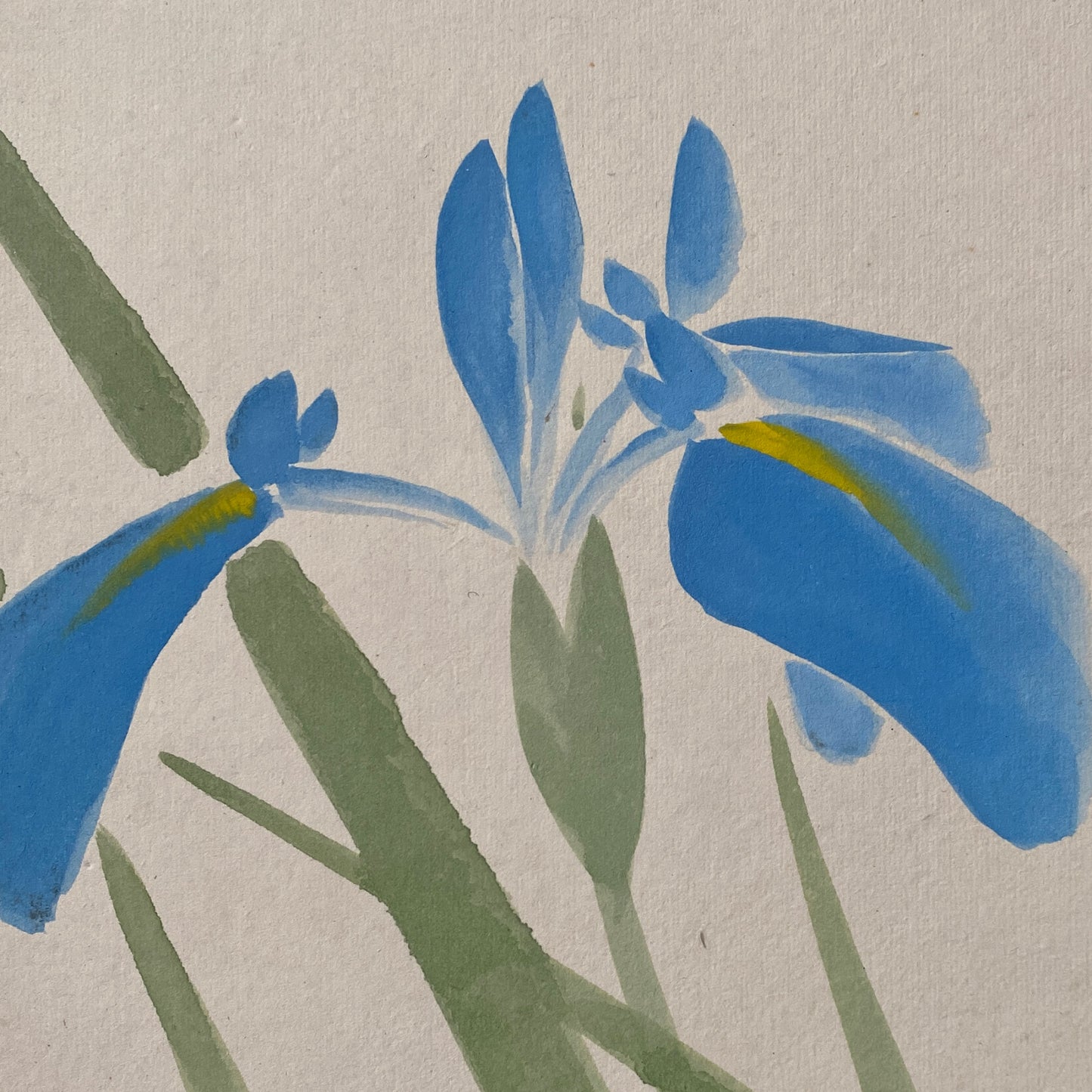 vintage japanese shikishi painting