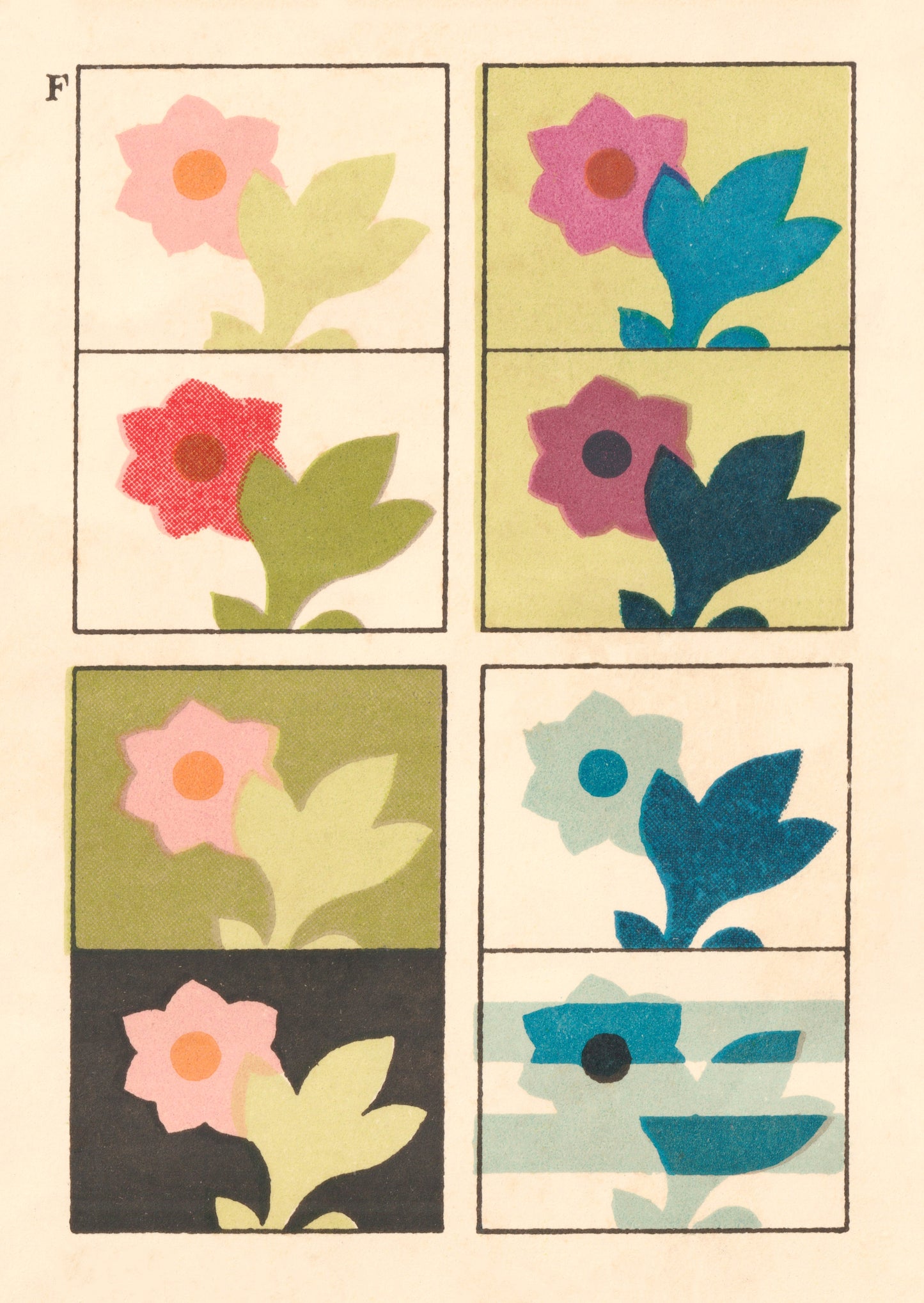 kiku print : postcard - colour chart #5