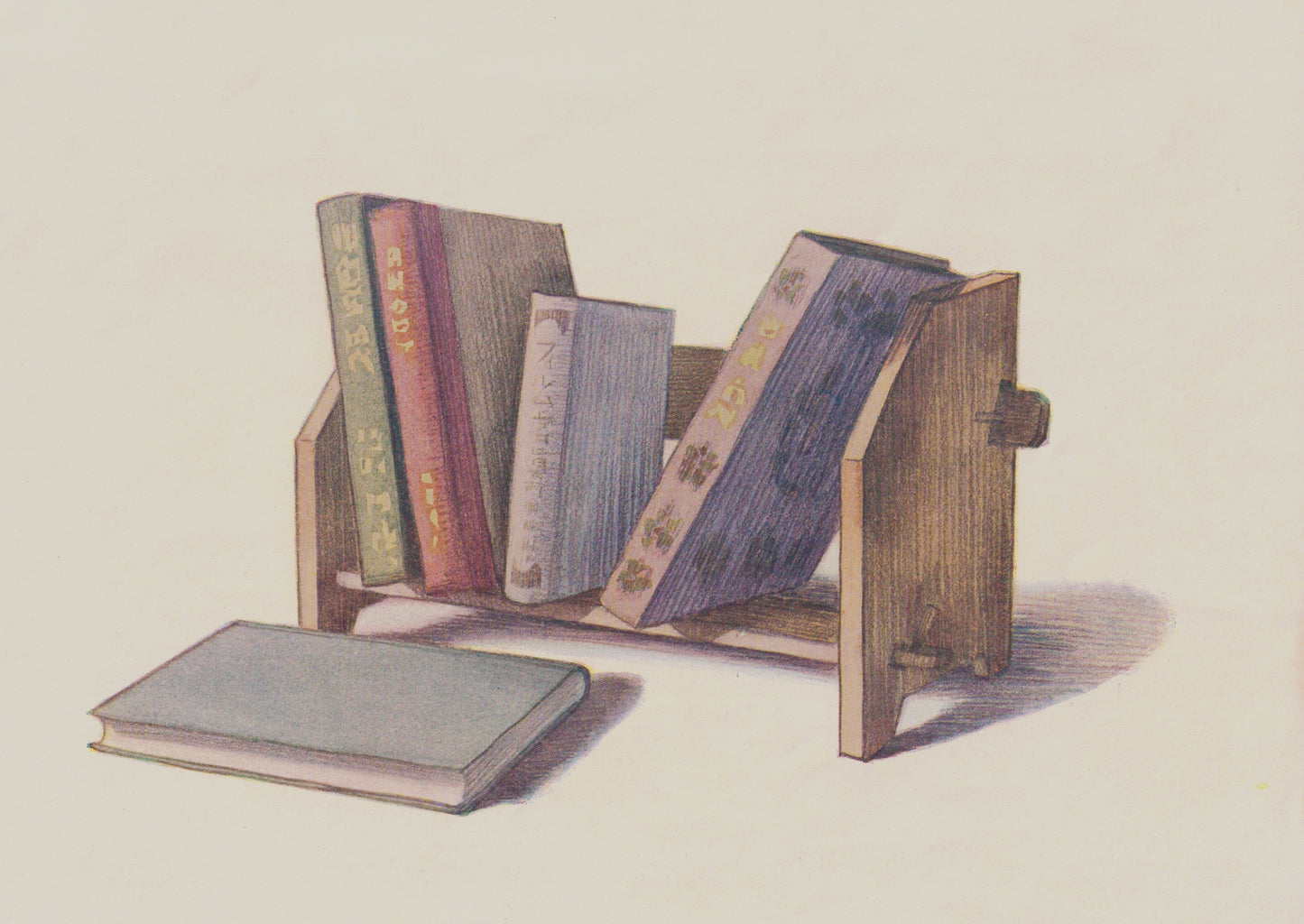 kiku print : postcard - ex libris