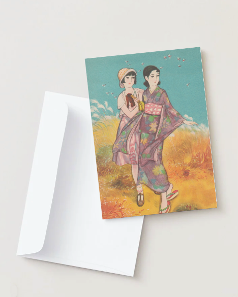 kiku print : greeting card - Natsu + Mai