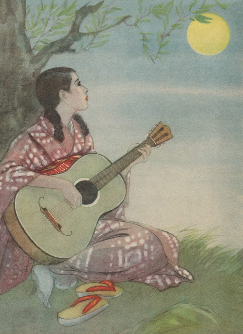 kiku print : greeting card - moonlight sonata
