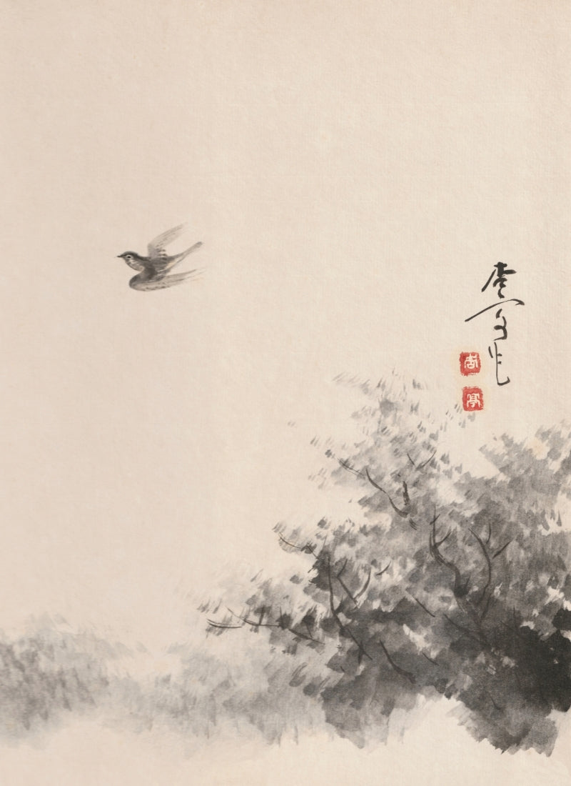 kiku print : greeting cards - morning flight