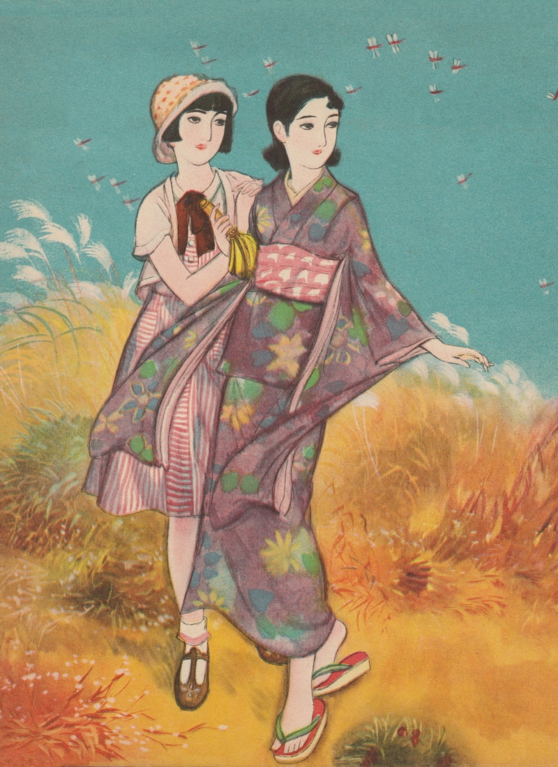 kiku print : greeting card - Natsu + Mai
