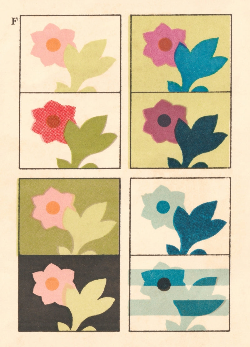 kiku print : greeting card - colour chart #5