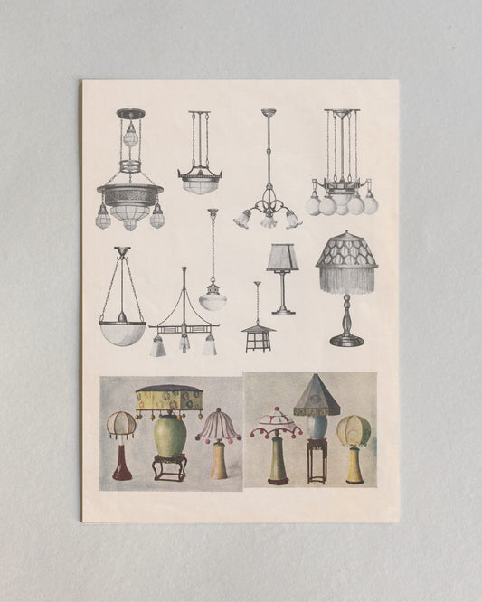 kiku print : postcard - table lamps