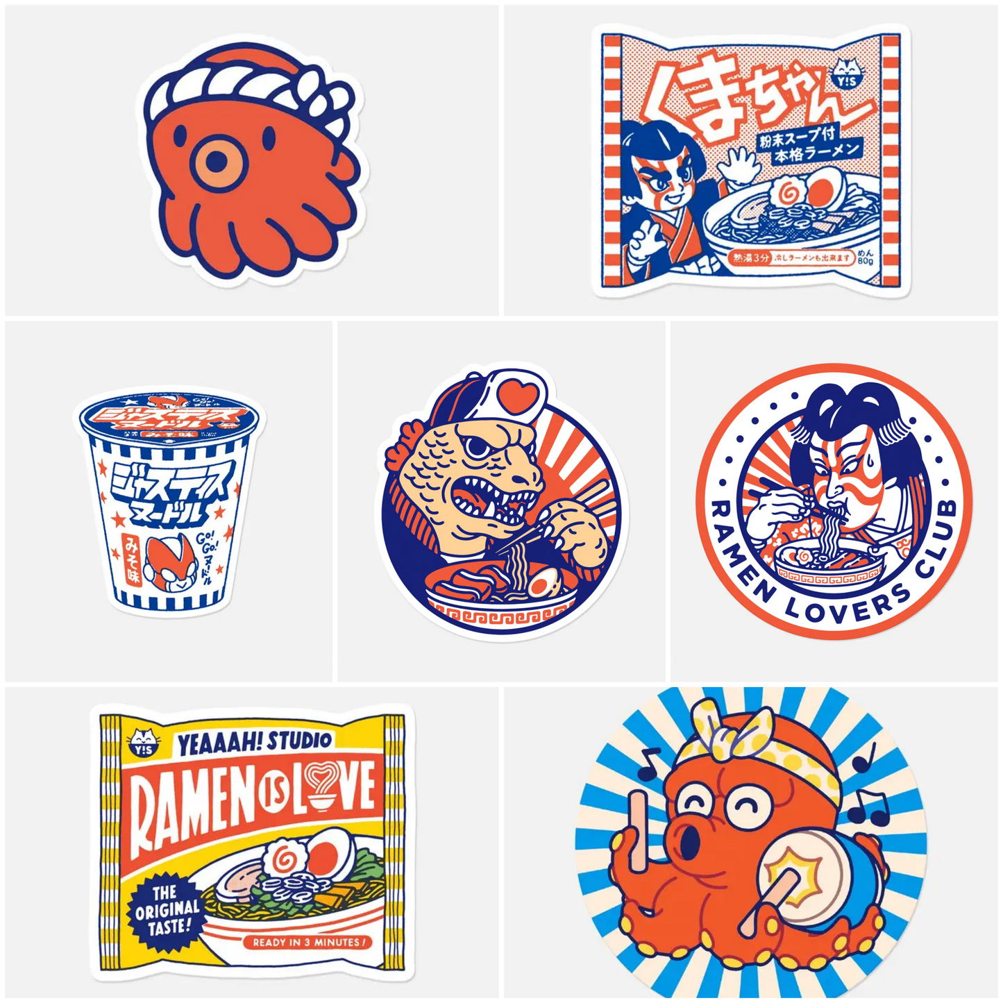 yeaaah! studio : retro graphics stickers