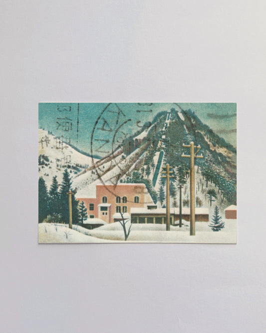 kiku print : postcard - snow day stamp