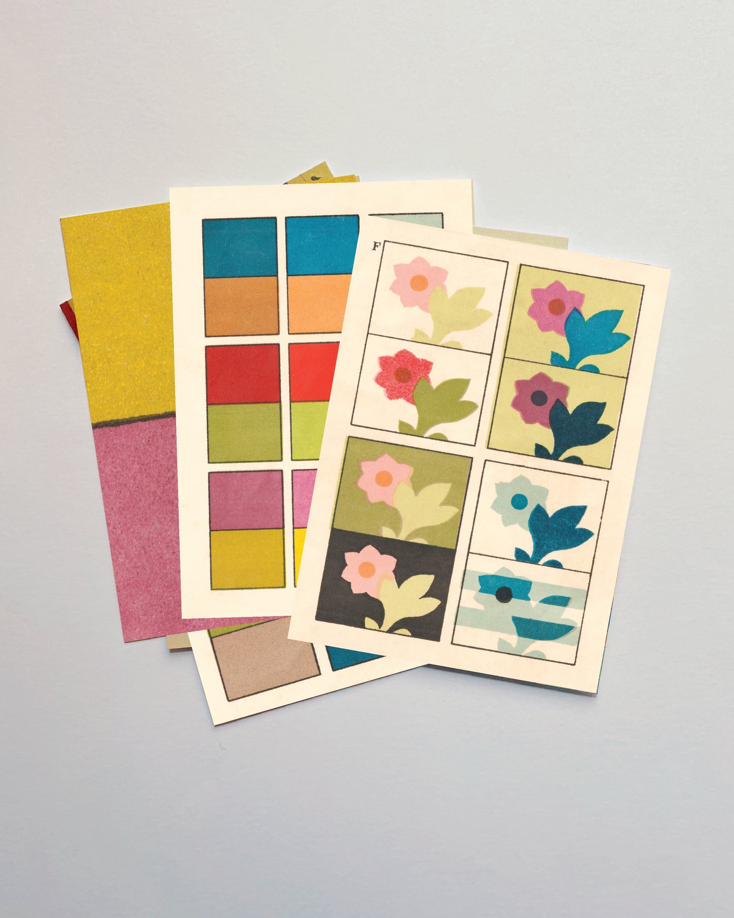 kiku print : postcard - colour chart #3