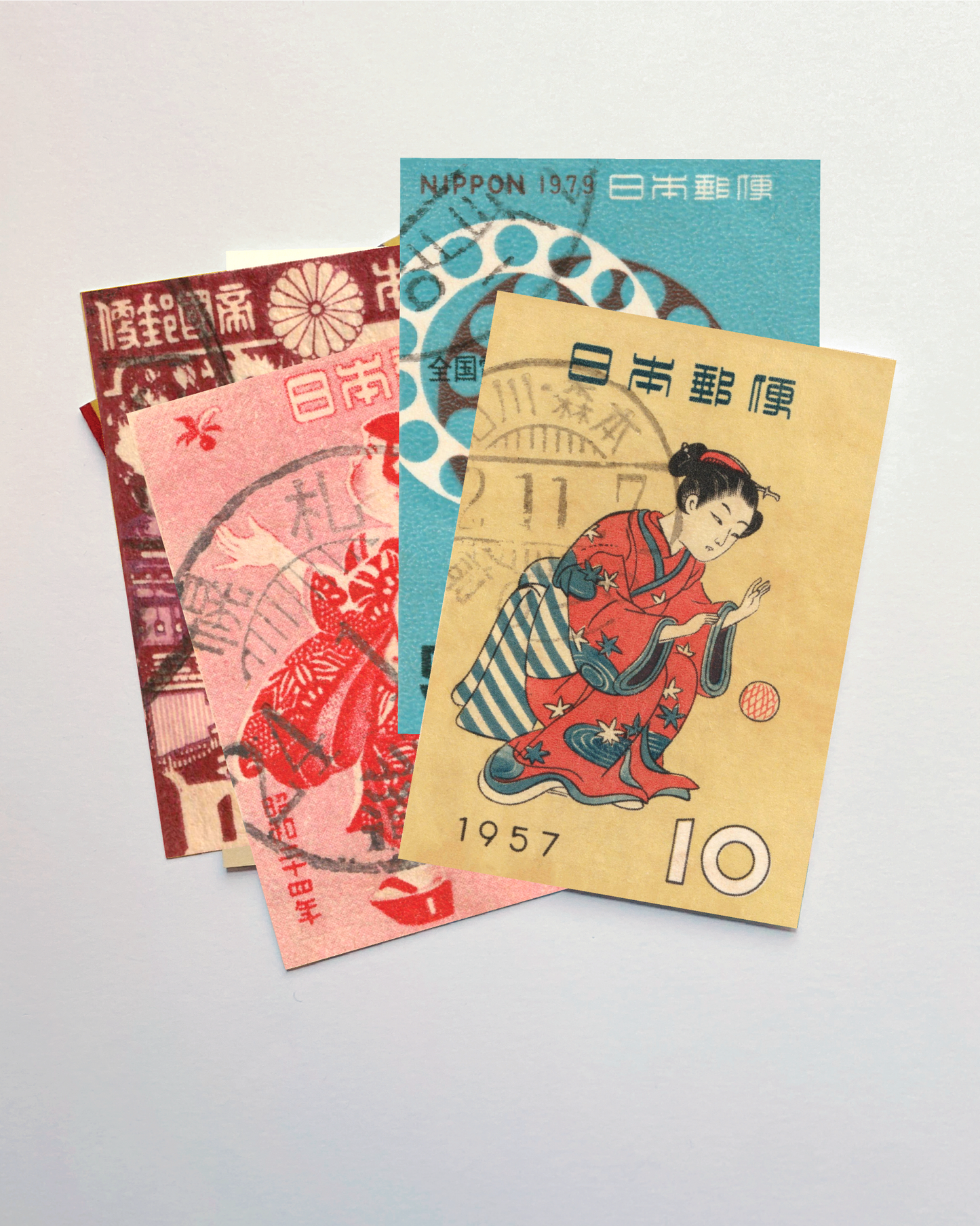 kiku print : postcard - snow day stamp