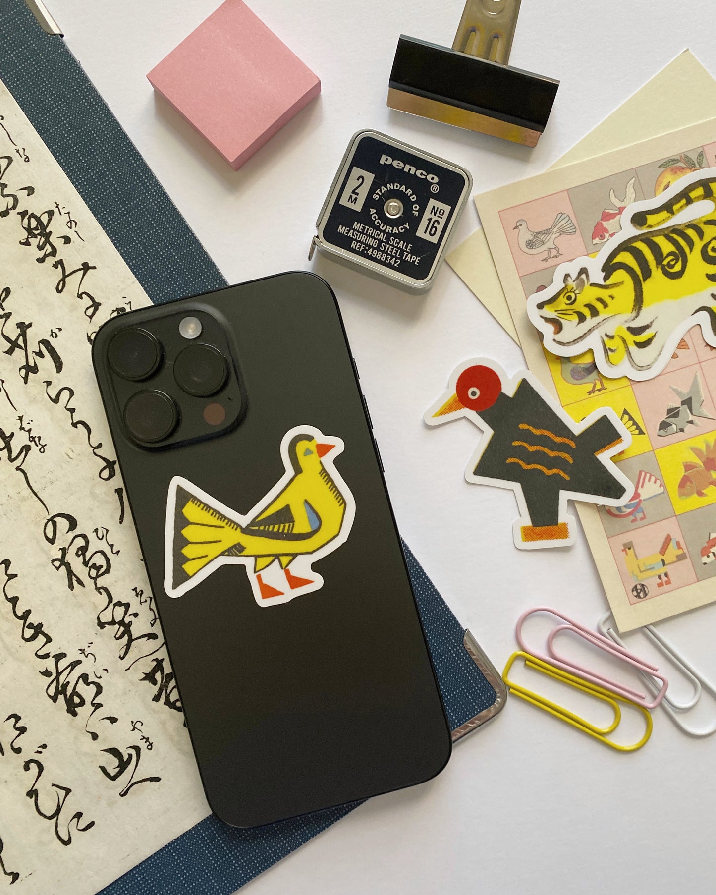 kiku print : vinyl sticker - kiiro bird