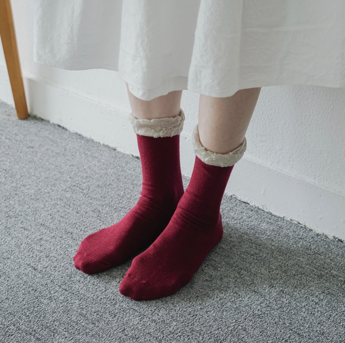 NISHIGUCHI KUTSUSHITA : oslo wool cotton sock
