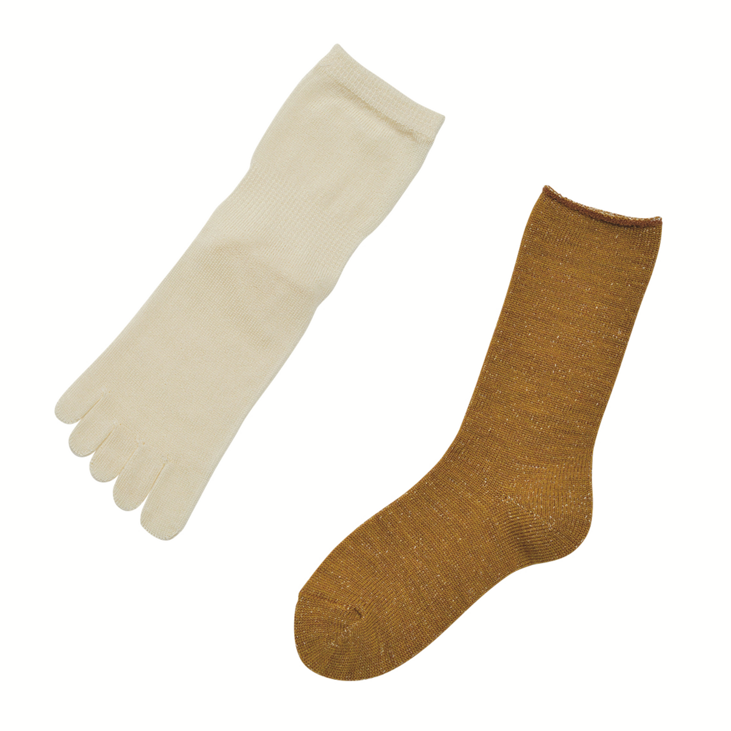 memeri : wool silk layered sock set