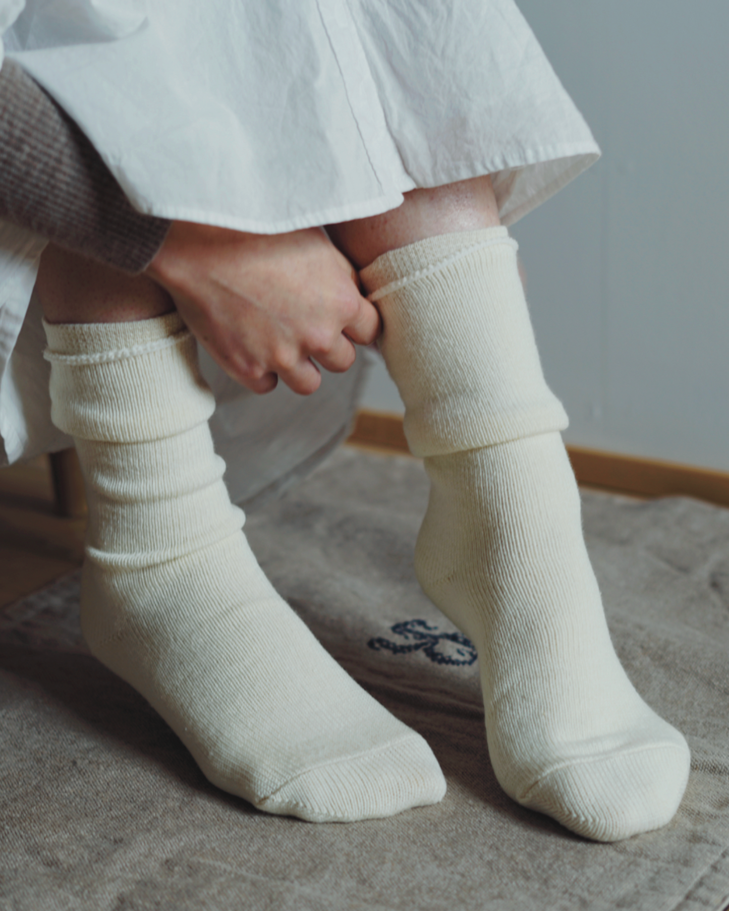 memeri : wool silk layered sock set