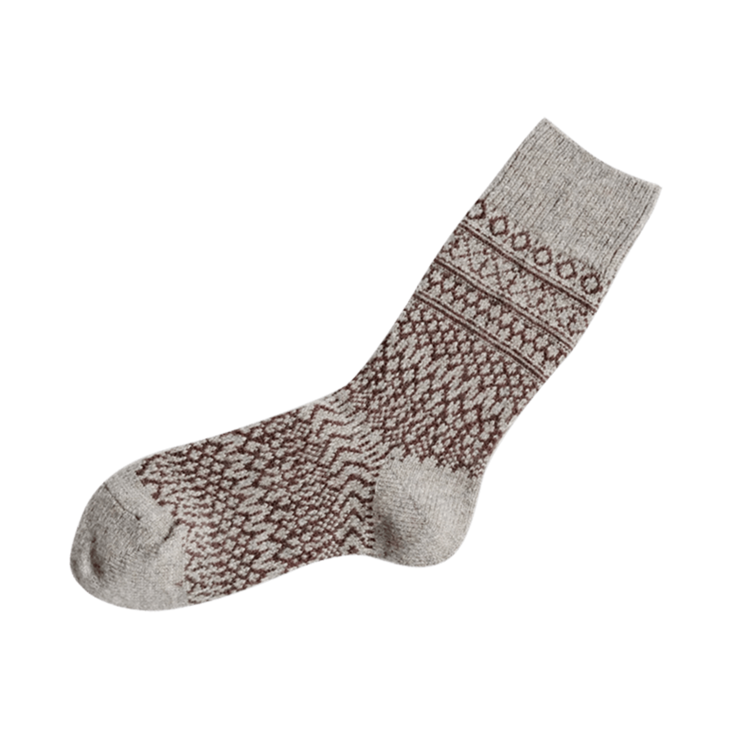 NISHIGUCHI KUTSUSHITA : oslo wool jacquard sock
