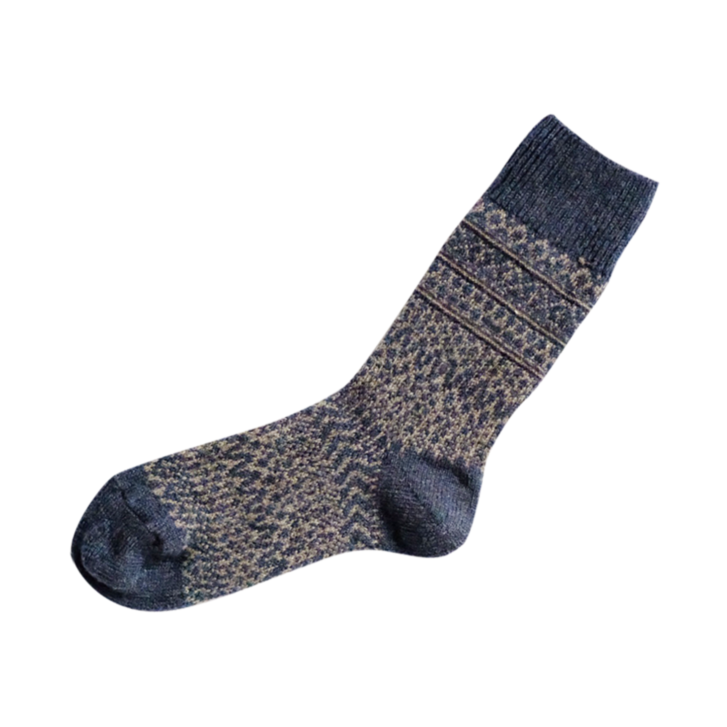 NISHIGUCHI KUTSUSHITA : oslo wool jacquard sock