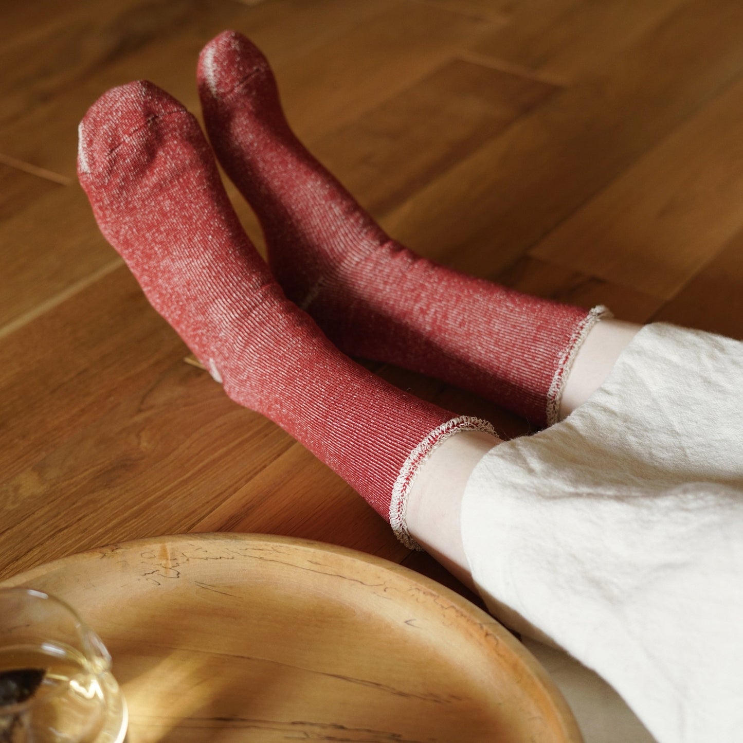 NISHIGUCHI KUTSUSHITA : praha silk cotton lounge socks