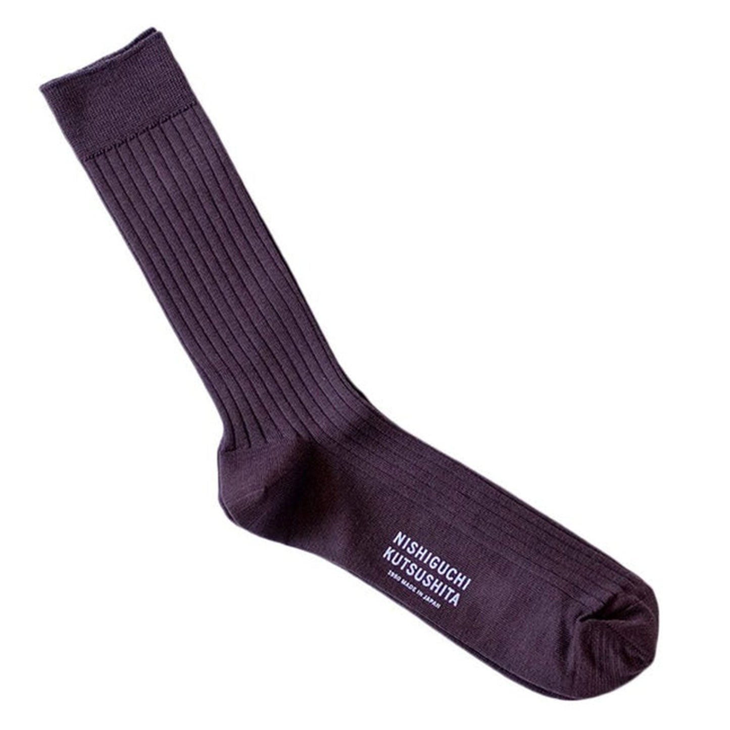 NISHIGUCHI KUTSUSHITA : silk cotton ribbed socks