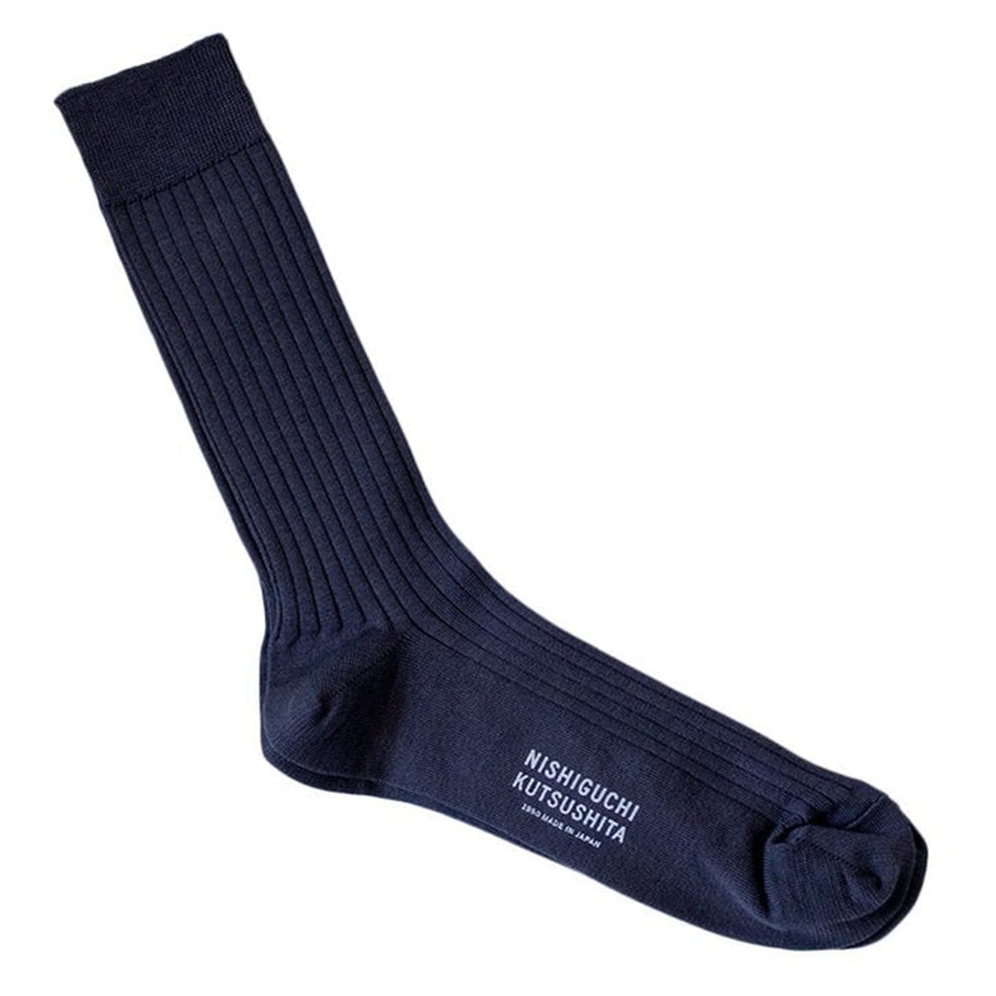 NISHIGUCHI KUTSUSHITA : silk cotton ribbed socks